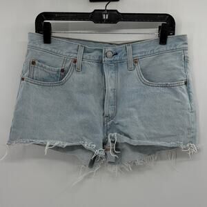 Levi's 501 Women's Premium Light Wash Cut off Shorts - Light Blue - 30